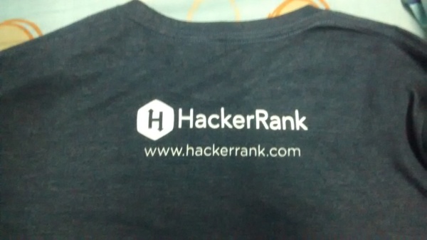 My Armour of choice for the day: Courtesy HackerRank Ambassador Program. Yes, its awesome and Yes, you'll have to earn it.
